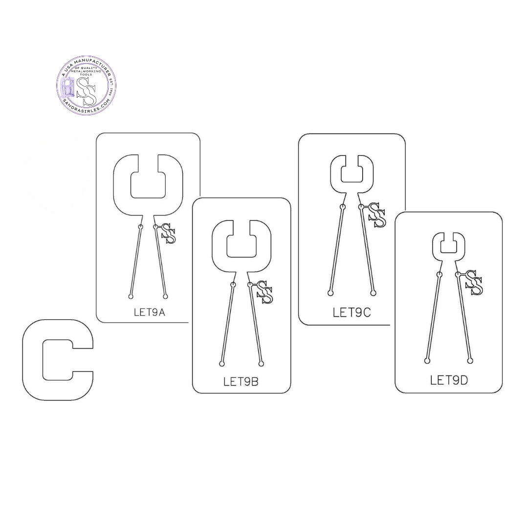 PANCAKE DIE LET9 UPPER CASE LETTER C